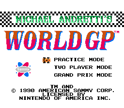Michael Andretti's World GP title screenshot